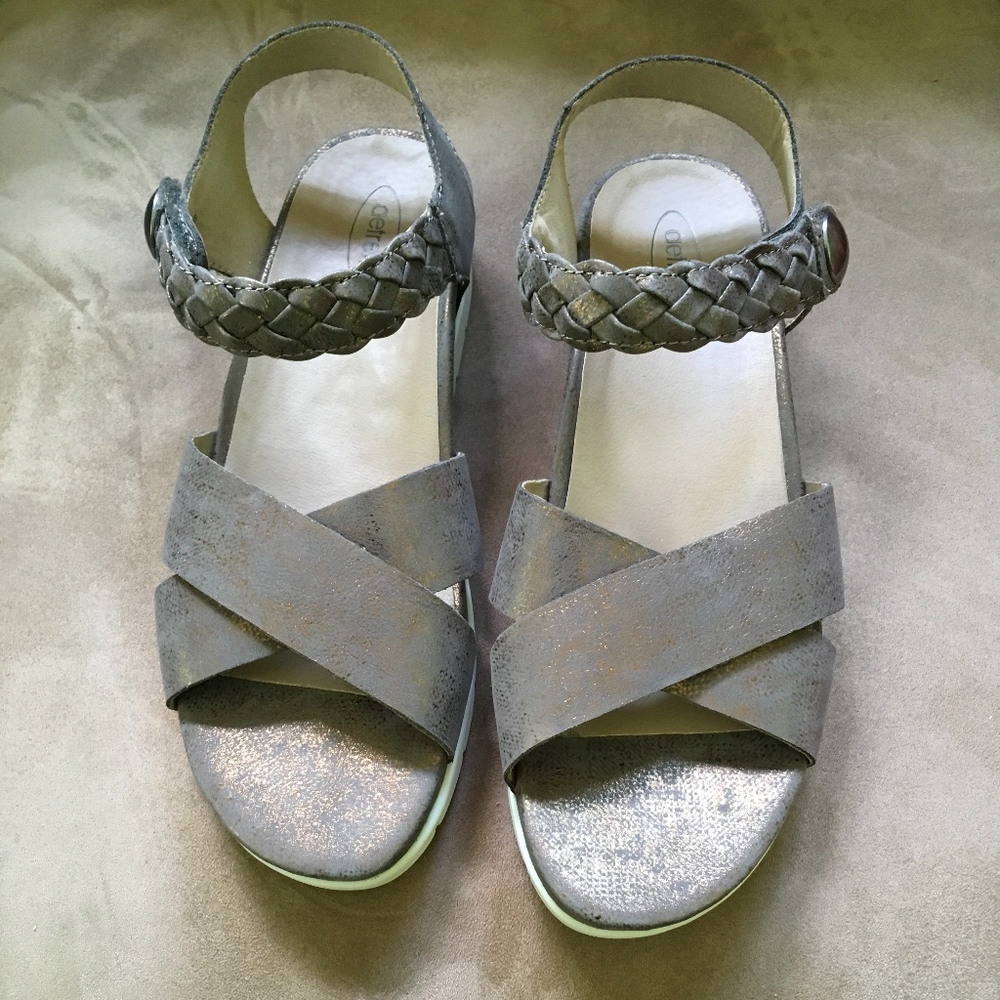 Aetrex Piper Braided Quarter Strap - Brass- size 9